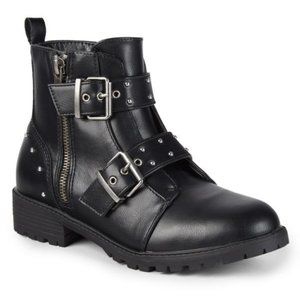 STEVE MADDEN Jheelie Studded Moto Boots, Little Girl